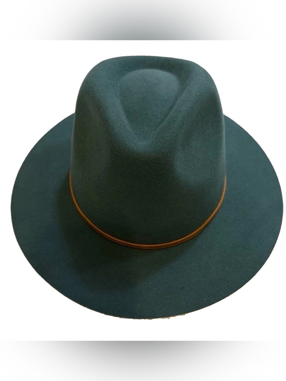 NWT Brixton Wesley Fedora Hat Emerald Green Wool Felt Size M 7 1/4 58cm New